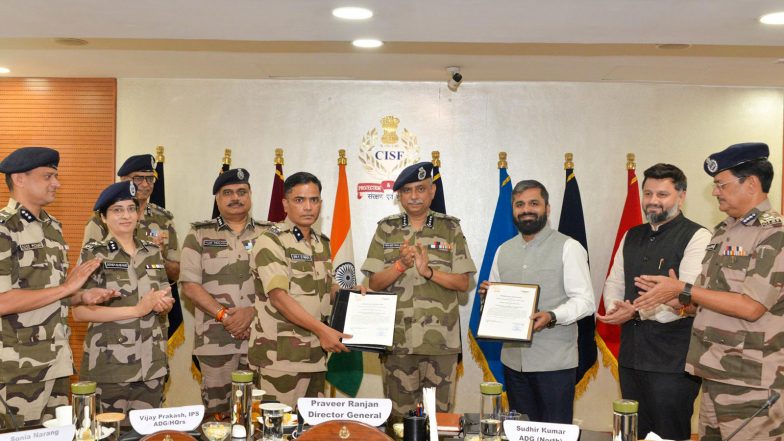 India News | CISF, Drone Federation of India Sign MoU to Enhance Critical Infrastructure Security Against Aerial Threats