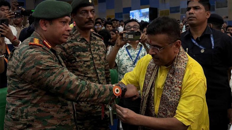 India News | West Bengal CM Ties Rakhis to Army Soldiers, Also Celebrates Raksha Bandhan with NCC Cadets