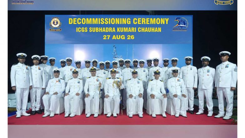 India News | ICGS Subhadra Kumari Chauhan Decommissioned After Distinguished Service in Maritime Security