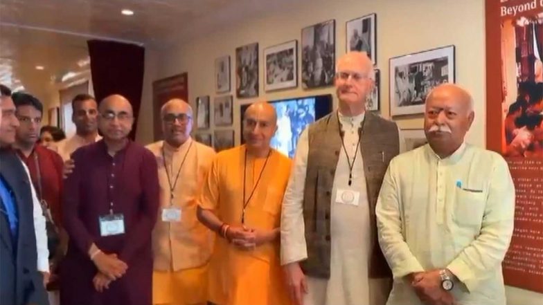 World News | 'Humbled with Feeling of Pure Sattvic Love...': RSS Chief Pens Heartfelt Message on Visit to ISKCON New York