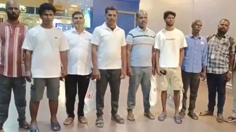 India News | Tamil Nadu: Seven Fishermen Released by Sri Lanka Arrive in Chennai