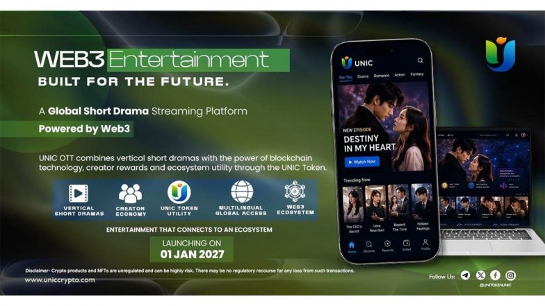 Business News | UNIC OTT Announces Global Web3-Powered Short-Drama Platform for January 2027 Launch