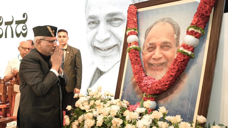 India News | Bengaluru: Vice President CP Radhakrishnan Attends Birth Centenary Celebrations of Former Karnataka CM Ramakrishna Hegde