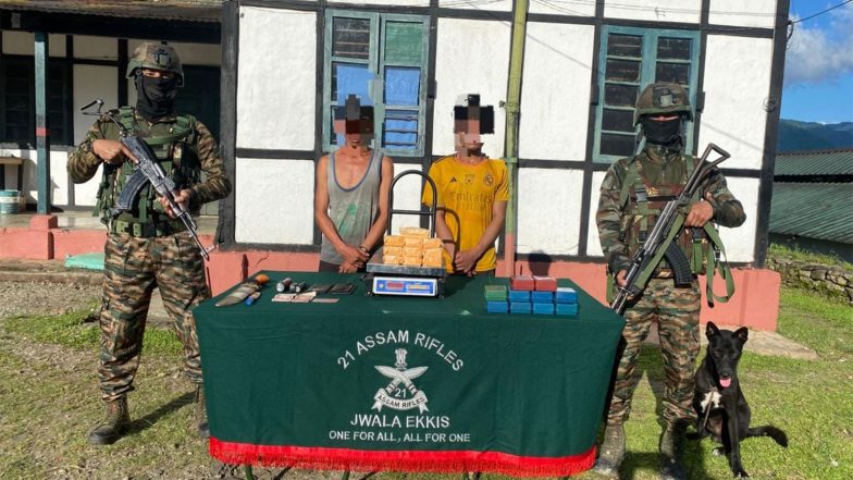 India News | Assam Rifles Apprehends 2 Illegal Myanmar Nationals, Seizes Heroin Worth Rs 24 Lakh in Arunachal