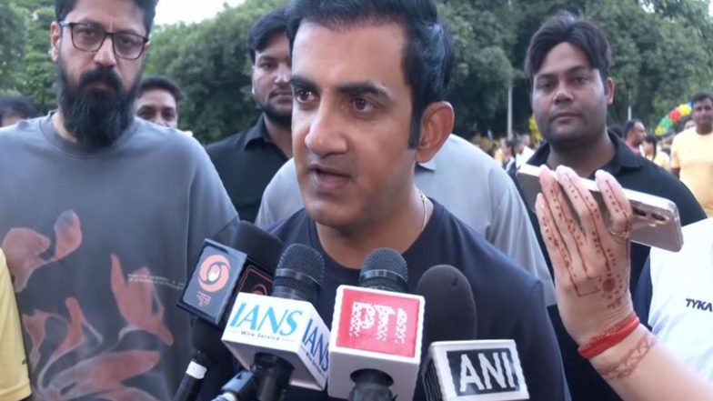 Sports News | Sports Minister Mandaviya, India Head Coach Gambhir Participate in 'Sundays on Cycle' Event