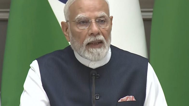 World News | PM Modi Says 'Viksit Bharat 2047' and 'Yangi O'zbekiston' Align Around Youth and Technology