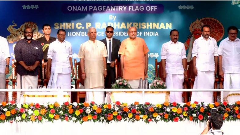 India News | Vice President CP Radhakrishnan Flags off Onam Pageantry as Week-long Celebrations Conclude