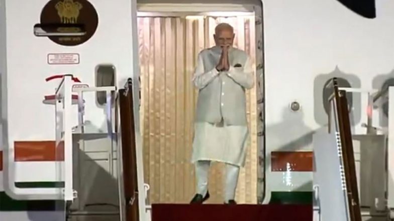 World News | PM Modi Arrives in Kyrgyzstan to Attend 26th SCO Summit in Bishkek