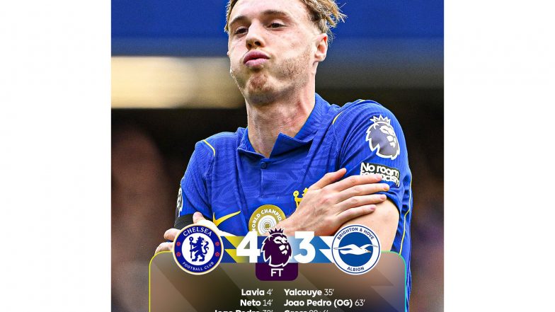 Sports News | Premier League: Chelsea Overcome Valiant Brighton 4-3 in a Thriller