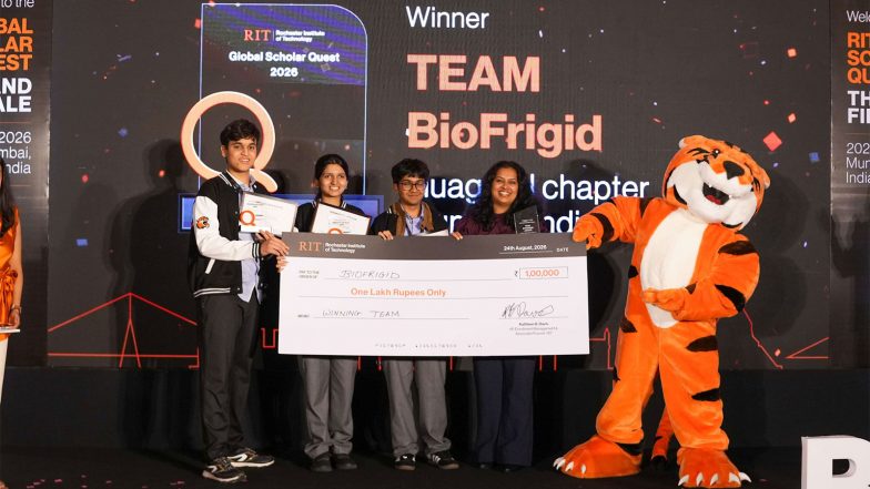 Business News | Chatrabhuj Narsee School Students Win Big at Rochester Institute of Technology's Global Scholar Quest Grand Finale