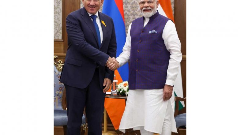 World News | India-Armenia Discuss Cooperation in Defence, Pharma, Science & Tech as PM Modi Meets PM Nikol Pashinyan in Bishkek