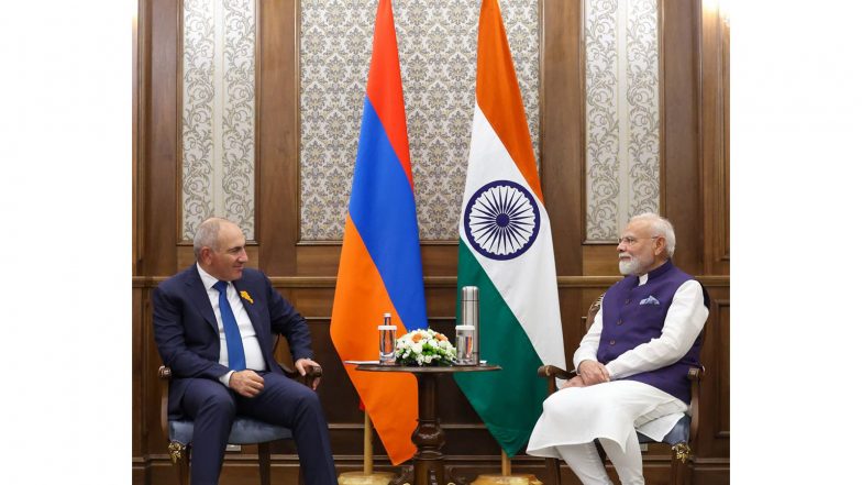 World News | PM Modi Backs 'dialogue & Diplomacy' in West Asia During Meeting with Armenian PM Pashinyan in Bishkek