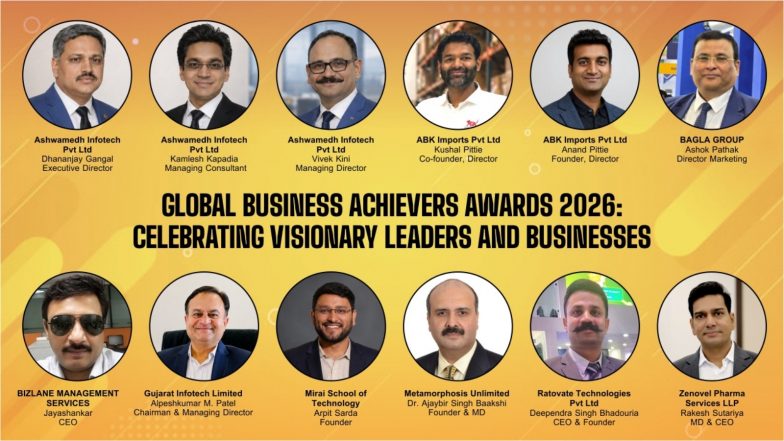 Business News | Global Business Achievers Awards 2026: Celebrating Visionary Leaders and Businesses