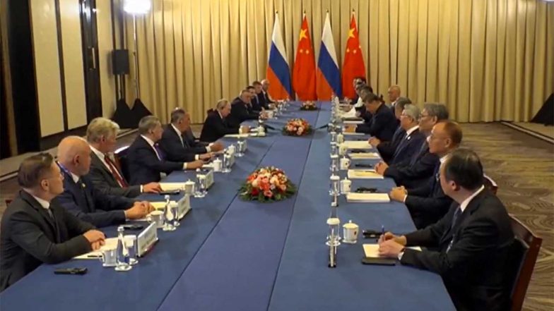 World News | Xi Jinping and Vladimir Putin Vow to Strengthen Strategic Bilateral Ties at SCO Summit in Bishkek