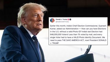 Donald Trump Cites India's Voter ID System To Push for Passage of SAVE America Act
