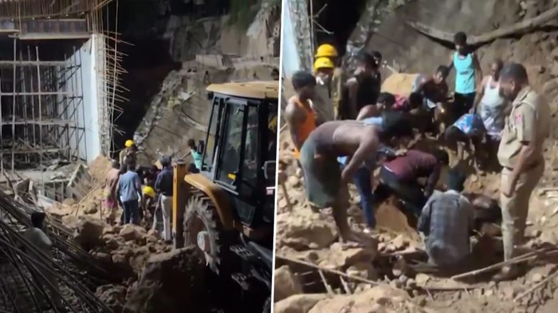 Mohali: 2 Workers Killed After Under-Construction Hospital Collapses in Punjab, Rescue Operation Underway (Videos)