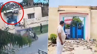 Sambhal: Child Killed, 2 Students Injured As School Canopy Collapses During Independence Day Event in UP (Video)