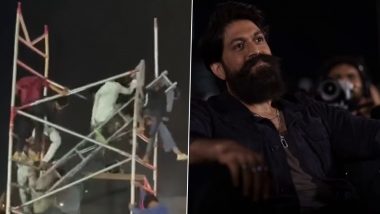 Stage Equipment Collapses at &lsquo;Toxic&rsquo; Pre-Release Event in Hyderabad, Yash Reacts (Watch Video)
