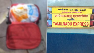 Uttar Pradesh: Human Remains Found in Suitcase Aboard Tamil Nadu Express at Agra Cantt Station, Video Surfaces