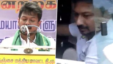 Udhayanidhi Stalin Detained After TVK Complaint Over Alleged Remarks on Actress Trisha Krishnan (Video)