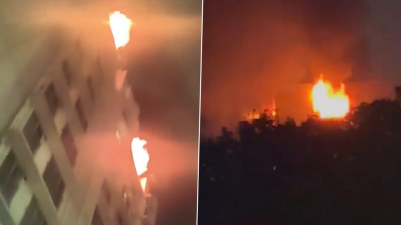 Vile Parle Fire: 2 Dead, 8 Injured After Massive Blaze Erupts at Residential Building in Mumbai (Videos)