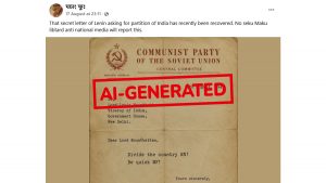 social-viral-Did Vladimir Lenin Ask Lord Mountbatten To 'Divide India' in 1947? Viral Letter Is AI-Generated