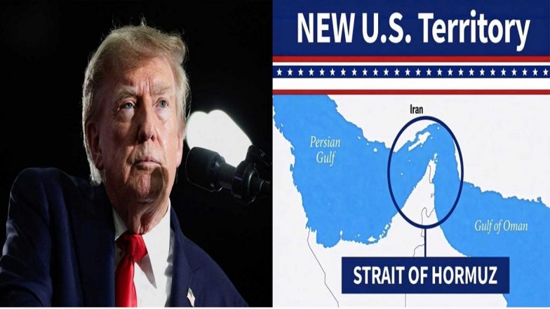 Donald Trump Reshares &lsquo;NEW US Territory&rsquo; Graphic of Strait of Hormuz as Tensions With Iran Escalate