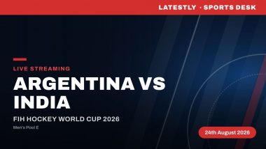 Argentina vs India Men's FIH Hockey World Cup 2026 Live Streaming: How to Watch Online and TV