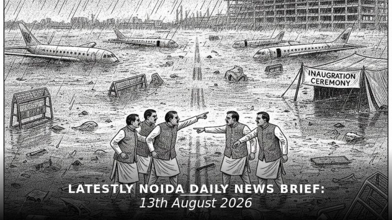 Noida Latest News Today on August 13th, 2026: Airport Waterlogging, Riverfront Plan &amp; Fire Tragedies