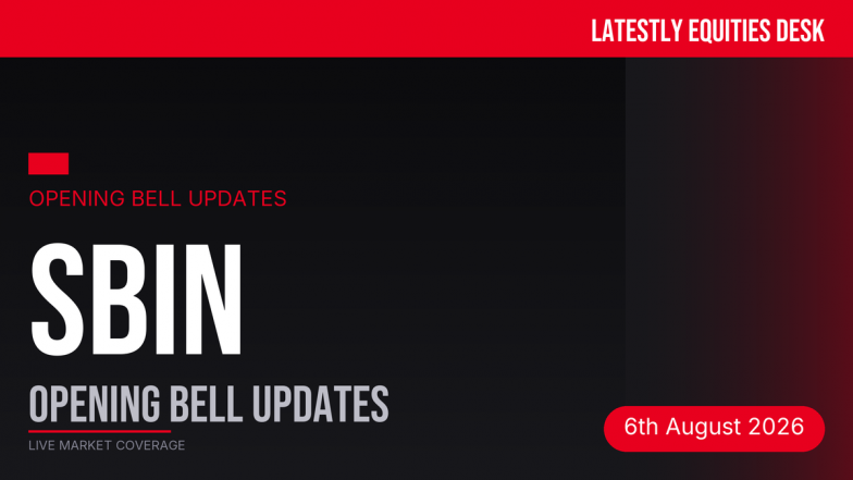 State Bank of India Opening Bell Updates: Q1 Results in Focus