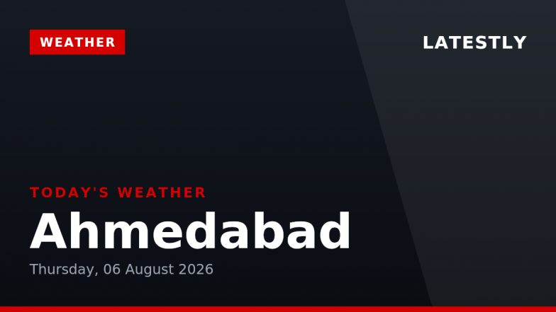 Ahmedabad Weather Forecast &amp; Update for Today, Thursday, 06 August 2026: Partly Cloudy Conditions with a, High of 33&deg;C