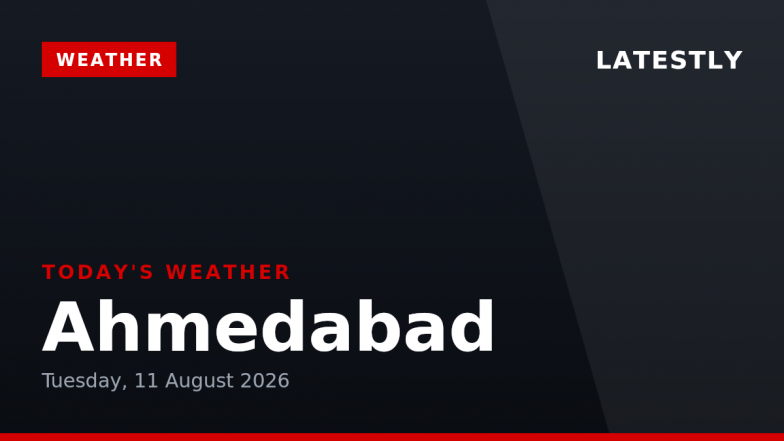 Ahmedabad Weather Forecast &amp; Update for Today, Tuesday, 11 August 2026: Expect Overcast Skies and Persistent Drizzle, High of 30&deg;C
