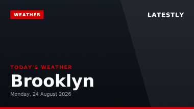 Brooklyn Weather Forecast & Update for Today, Monday, 24 August 2026: Clear Skies and Pleasant Conditions, High of 28&deg;C