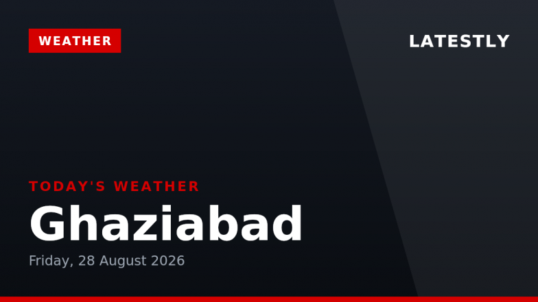 Ghaziabad Weather Forecast &amp; Update for Today, Friday, 28 August 2026: Mostly Clear Skies With a, High of 34&deg;C