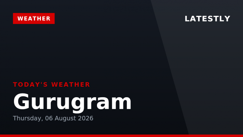 Gurugram Weather Forecast &amp; Update for Today, Thursday, 06 August 2026: Expect Overcast Skies and Drizzle, High of 28&deg;C