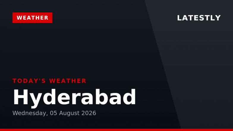 Hyderabad Weather Forecast &amp; Update for Today, Wednesday, 05 August 2026: Expect Light Drizzle and High Humidity, High of 29&deg;C