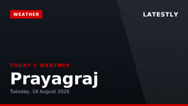 Prayagraj Weather Forecast & Update for Today, Tuesday, 18 August 2026: Slight Rain Showers and Thunderstorm Activity, High of 31&deg;C