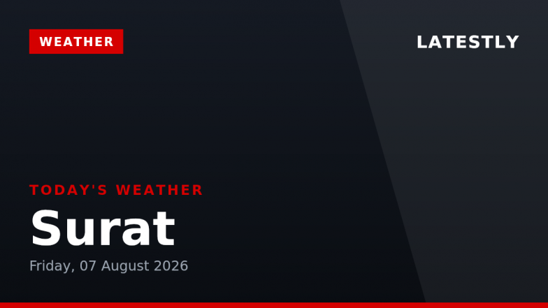 Surat Weather Forecast &amp; Update for Today, Friday, 07 August 2026: Overcast Skies and Light Drizzle, High of 31&deg;C