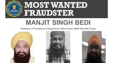 India-Born Manjit Singh Bedi Added to FBI Most Wanted Fraudsters List, USD 150,000 Reward Offered