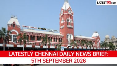 Chennai Latest News Today on September 5th, 2026: VP Visit, CM's Mega Plans & PM's Projects