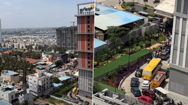 &lsquo;30 Minutes Just To Get Out&rsquo;: Bengaluru Woman Shows Traffic Jam Inside Society (Video)