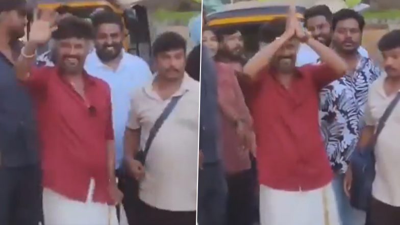 &lsquo;Dharman&rsquo;: Rajinikanth Ditches Fancy Cars, Arrives in Auto Rickshaw for Shoot in Mysuru