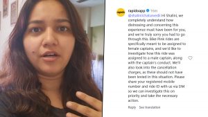social-viral-Woman Calls Out Rapido As Male Captain Claiming He Is Gay Assigned for Women-Only Ride (Video)
