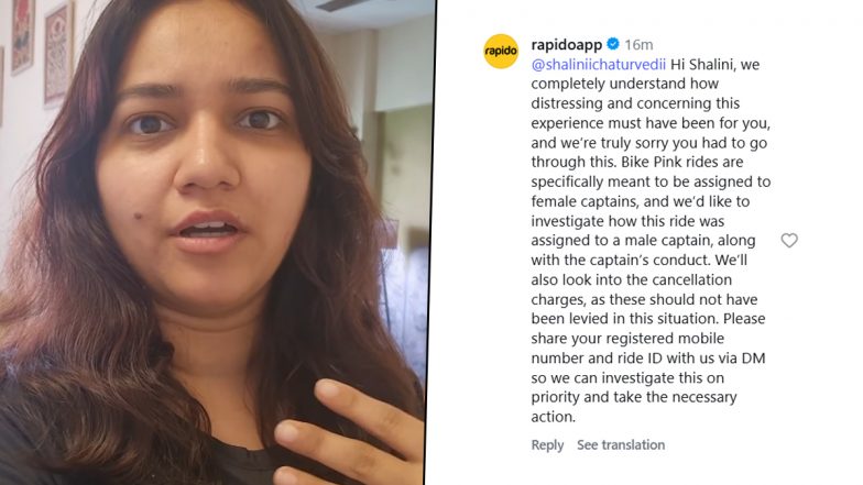 Woman Calls Out Rapido As Male Captain Claiming He Is Gay Assigned for Women-Only Ride (Video)