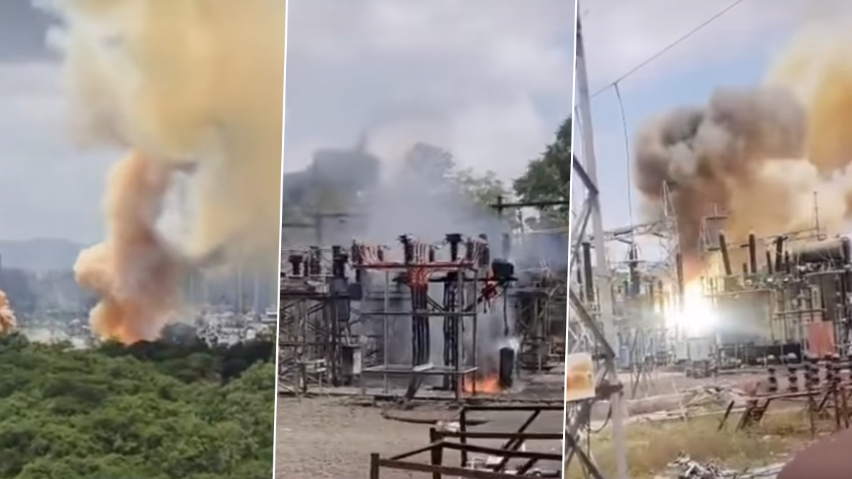 Pimpri-Chinchwad Power Outage: Blast, Fire at MSETCL Substation Disrupts Electricity Supply (Video)
