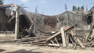 Delhi Building Collapse Video: Under-Construction Building Collapses in Alipur