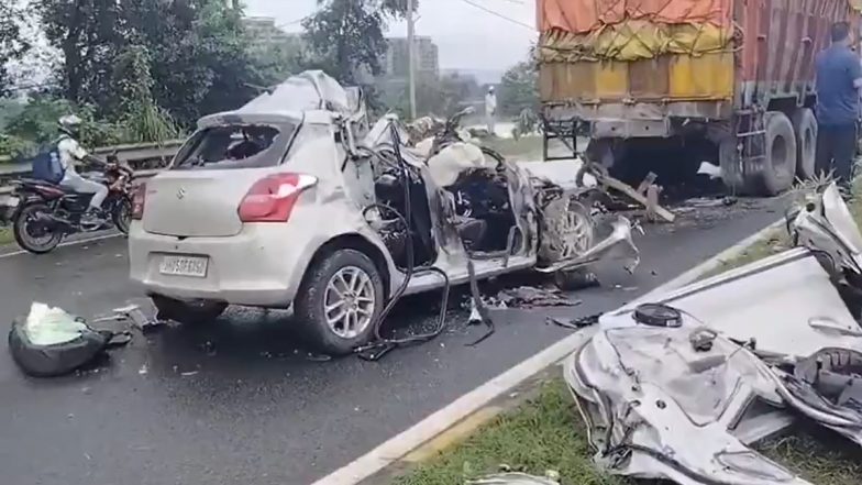 Jharkhand Minister&rsquo;s Daughter Among 4 Killed as Car Crashes Into Parked Truck in Jamshedpur (Video)