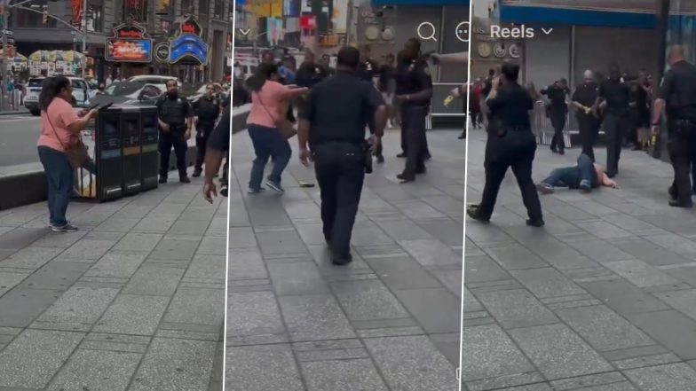 Times Square Stabbing: 1 Dead, 1 Injured After Knife Attack in US; NYPD Fatally Shoot Woman Suspect (Video)