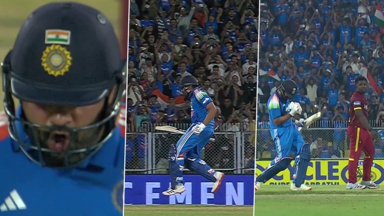 Rohit Sharma Brings Out Quirky High-Knee Jog Celebration After Scoring Century in IND vs WI 2nd ODI 2026