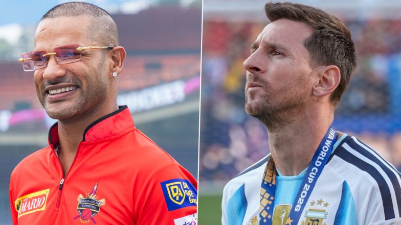 Shikhar Dhawan Pays Tribute to Lionel Messi After His Retirement From International Football